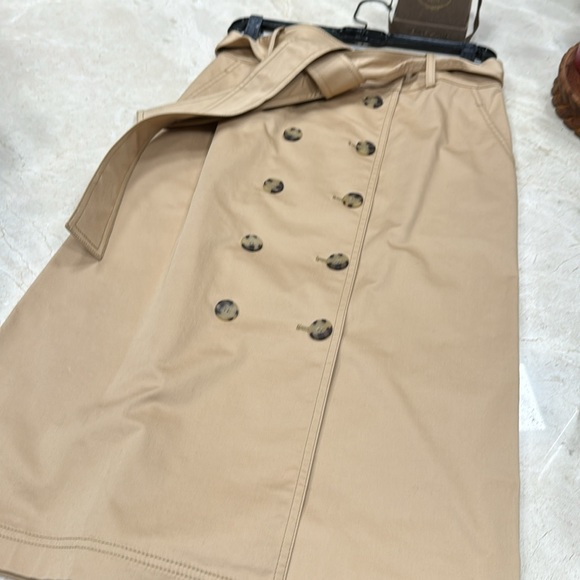 LAFAYETTE 148 NEW YORK PEARSON SKIRT IN HONEYNUT COTTON ELASTANE FABRIC SIZE 6 - Picture 9 of 16